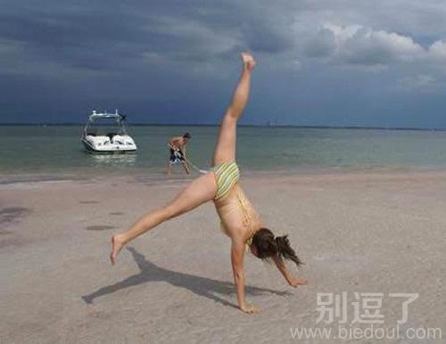 美女图片 恶搞图片 海滩搞笑图片 图片